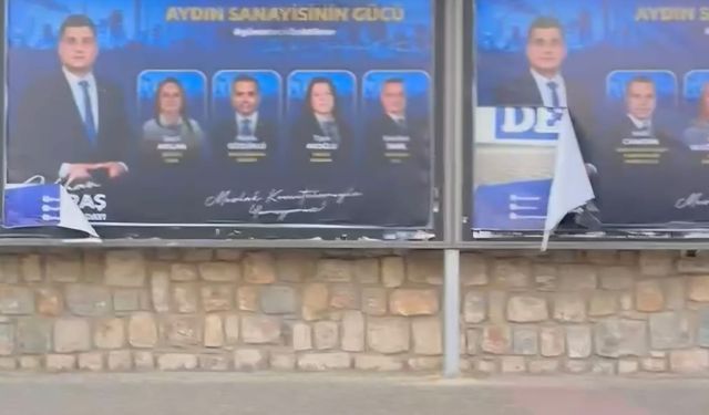 Başkan Maraş'ın afişlerine çirkin saldırı