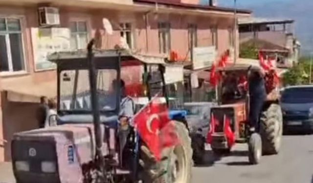 Bozdoğan’da çiftçiler traktörleriyle sokağa indi