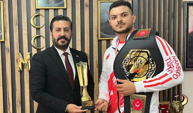 Dünya Şampiyonu Akküç’ten Cihangiroğlu’na ziyaret