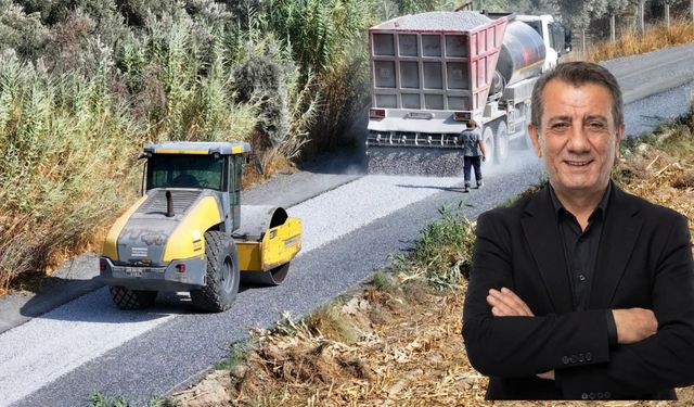 Efeler’de üreticilerin yol sorunu asfaltla çözüldü