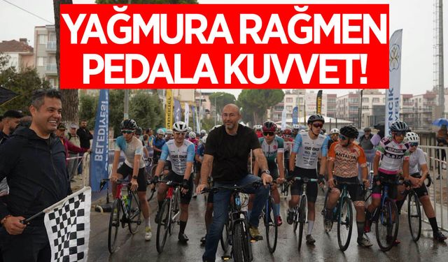 Aydın'da yağmura aldırmadılar, pedallar Germencik İncir Festivali için çevrildi