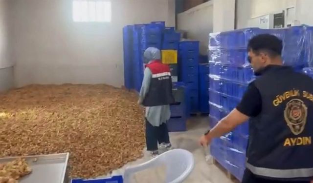 Aydın'da kuru incir operasyonu! Etiketsiz tonlarca incir ele geçirildi