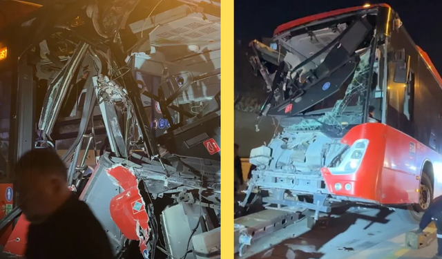 Belediye otobüsünün kaza yapması sonucu 24 kişi yaralandı