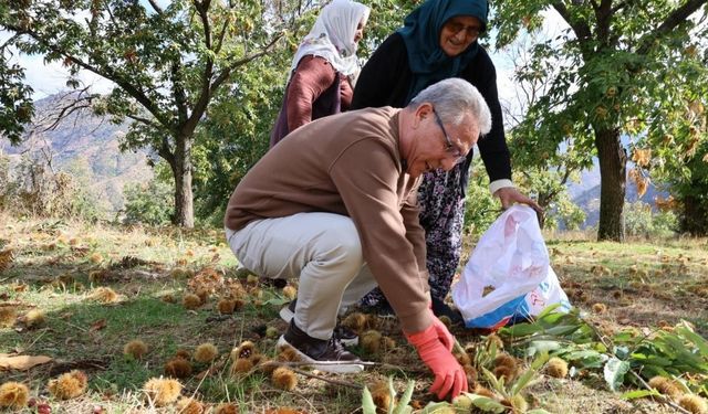 Başkan Tetik kestane üreticileriyle buluştu