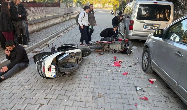 Çine'de korkutan kaza! İki yaralı hastaneye kaldırıldı