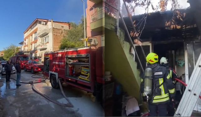 Aydın'da elektrikli battaniyeden çıkan yangın evi kül etti