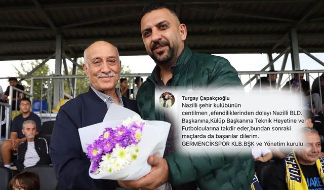 Germencik'ten Nazilli'ye teşekkür mesajı