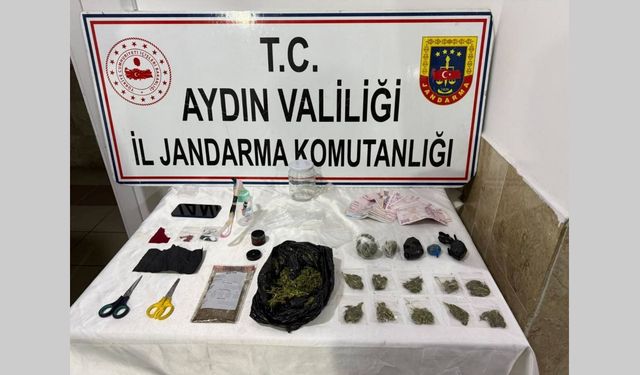 Nazilli’de evden çok sayıda madde çıktı