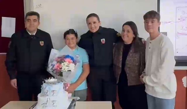 Aydın’da jandarmadan şehit kızına unutulmaz doğum günü sürprizi