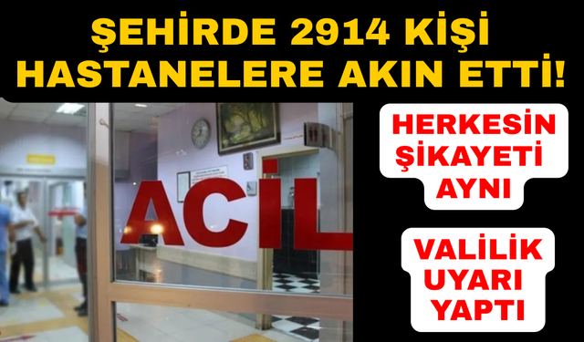Hastanelere 2 bin 914 kişi başvurdu: Valilik uyarı yaptı