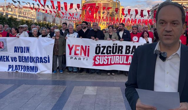 Aydın’da Halk TV’ye kayyum kararına protesto