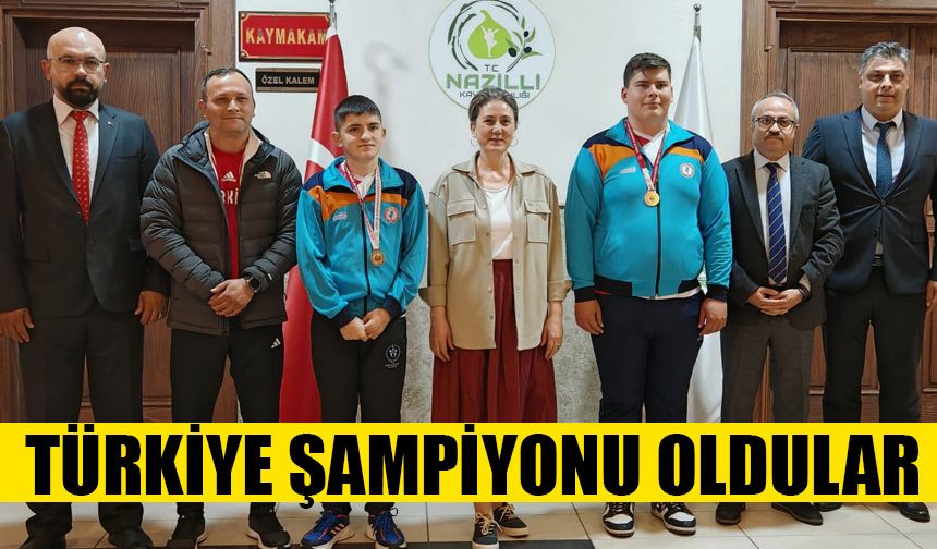Nazillili öğrencilerden büyük başarı! Türkiye Şampiyonu oldular