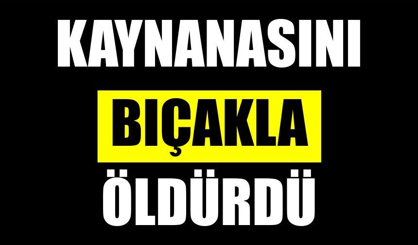 Kaynanasını bıçakla öldürdü