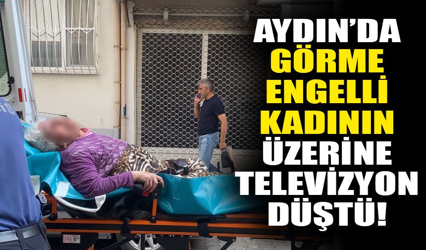 Aydın’da görme engelli kadının üzerine televizyon düştü!