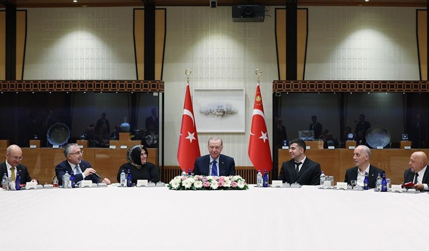 Cumhurbaşkanı Erdoğan işçi ve işveren temsilcilerini kabul etti