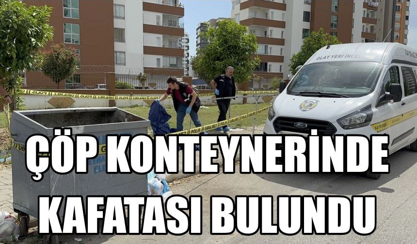 Çöp konteynerinde kafatası bulundu
