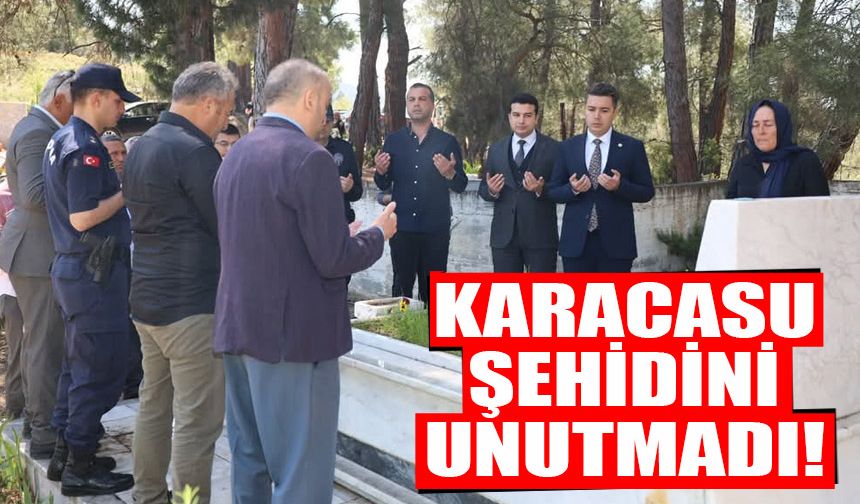 Karacasu şehidini unutmadı! Kabri başında anıldı