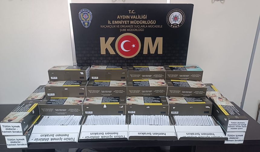 Aydın polisi 9200 makaron ele geçirdi