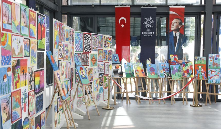 Büyükşehir otizm merkezlerinin öğrencilerinden sanat sergisi