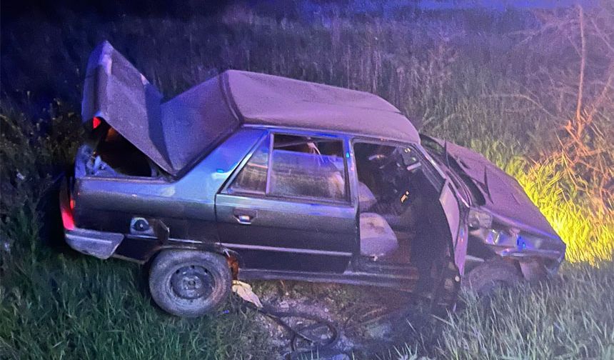 Şarampole düşen otomobildeki polis hayatını kaybetti