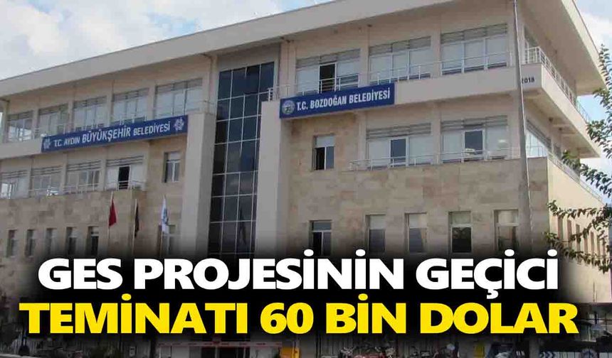 Bozdoğan'da dev ihale