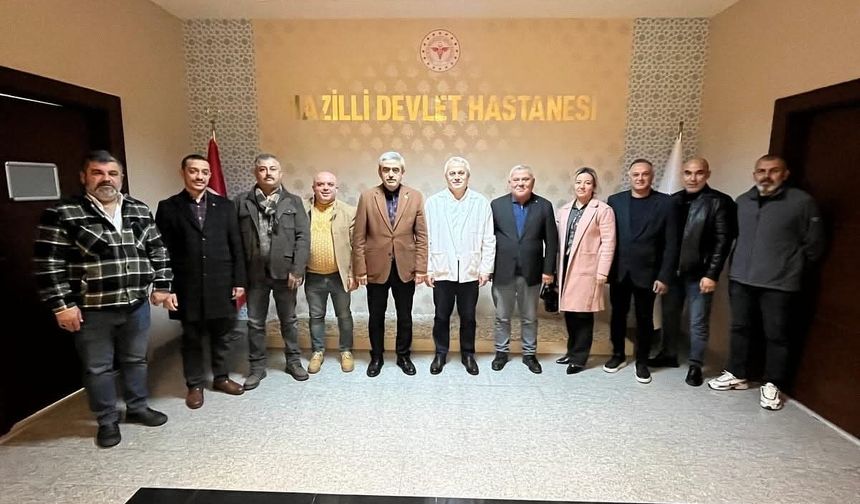 Başkan Alıcık, Nazilli Devlet Hastanesi'nde  Başhekim Çalışkan'ı ziyaret etti