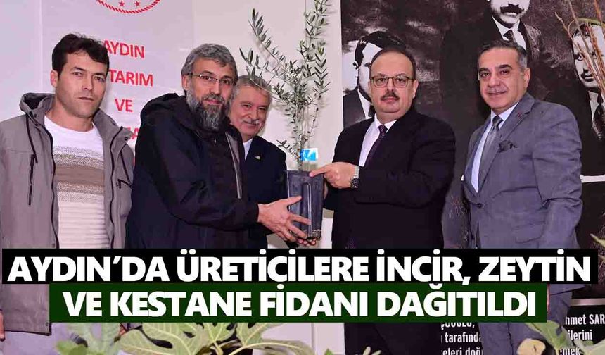 Aydın’da üreticilere incir, zeytin ve kestane fidanı dağıtıldı