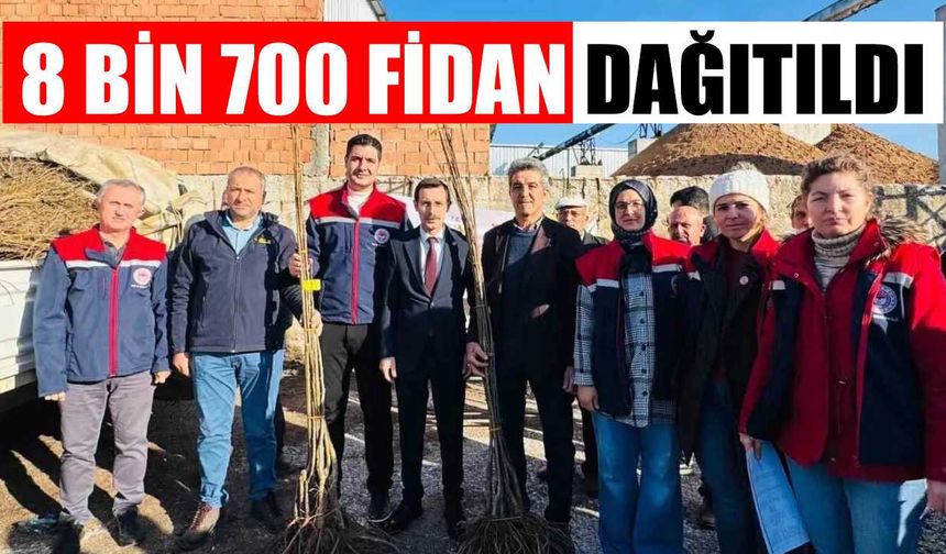Bozdoğanlı çiftçilere fidan desteği