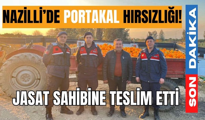 Nazilli’de portakal hırsızlığı! JASAT sahibine teslim etti