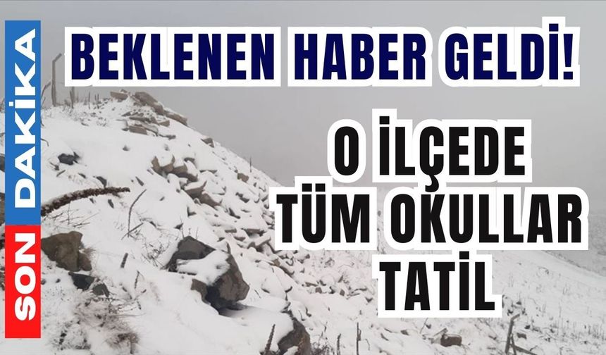Beklenen haber geldi! O İlçede tüm okullar tatil