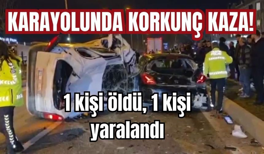 Karayolunda korkunç kaza! 1 kişi öldü, 1 kişi yaralandı