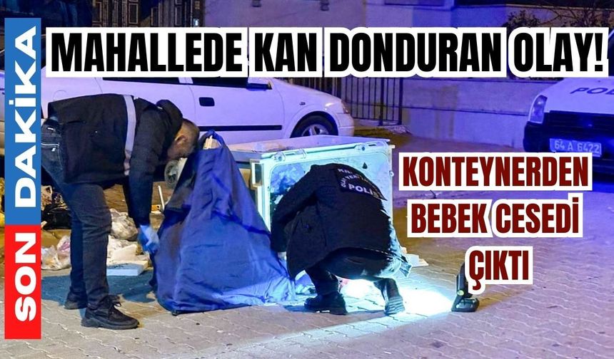 Mahallede kan donduran olay! Konteynerden bebek cesedi çıktı