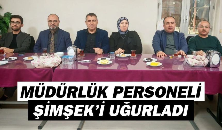 Nazilli'de veda iftarı: Müdürlük personeli Şimşek'i uğurladı