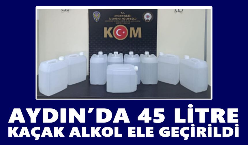 Aydın’da 45 litre kaçak alkol ele geçirildi