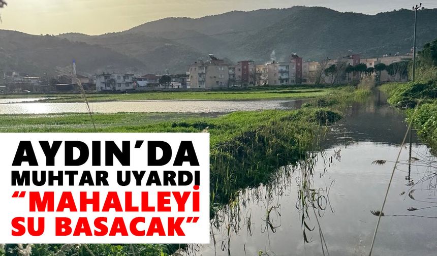 Aydın’da muhtar uyardı: “Mahalleyi su basacak”