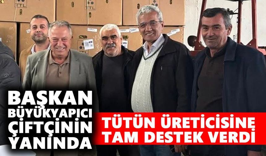 Başkan Büyükyapıcı çiftçinin yanında