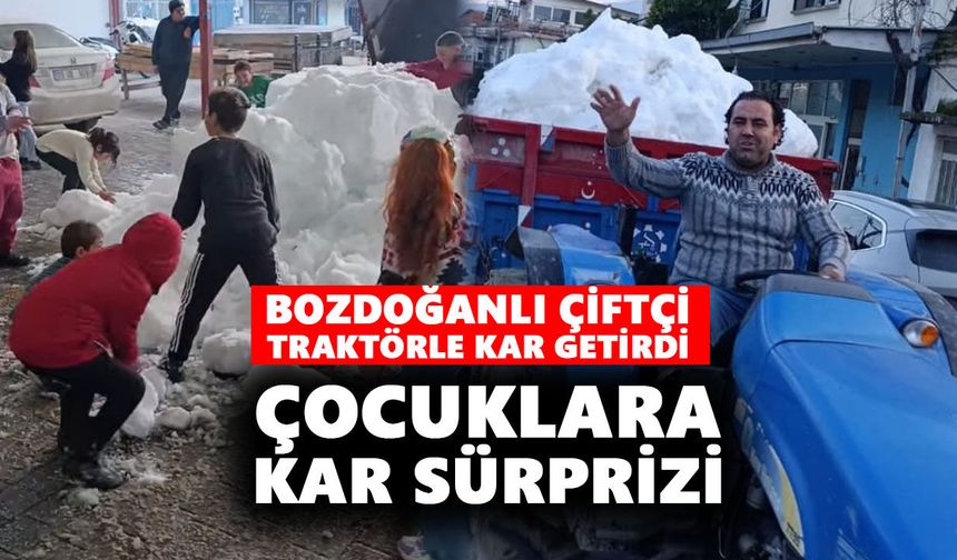 Bozdoğan’da çocuklara kar sürprizi