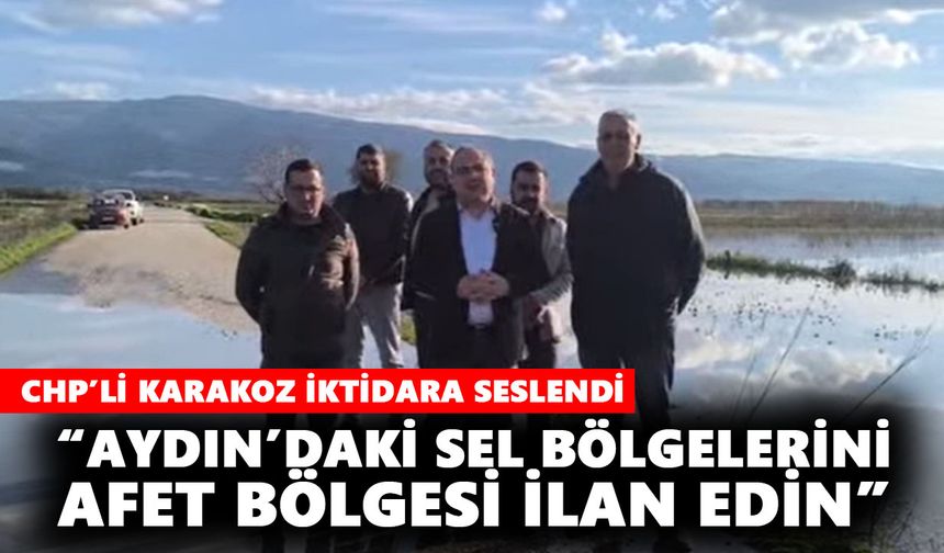 CHP’li Karakoz: “Aydın’daki sel bölgelerini afet bölgesi ilan edin”