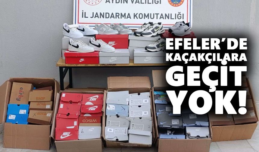 Efeler’de kaçakçılara geçit yok! Araçtan sahte ayakkabılar çıktı