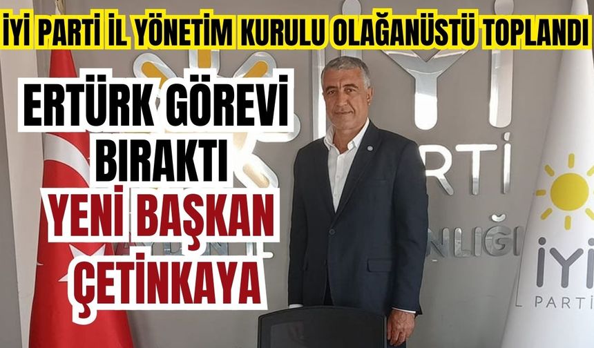 Ertürk görevi bıraktı, yeni başkan Çetinkaya