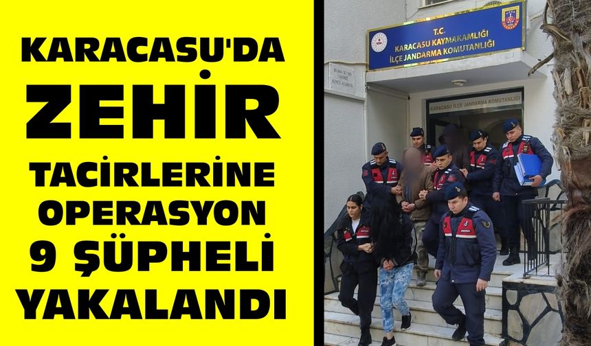 Karacasu'da zehir tacirlerine operasyon: 9 şüpheli yakalandı