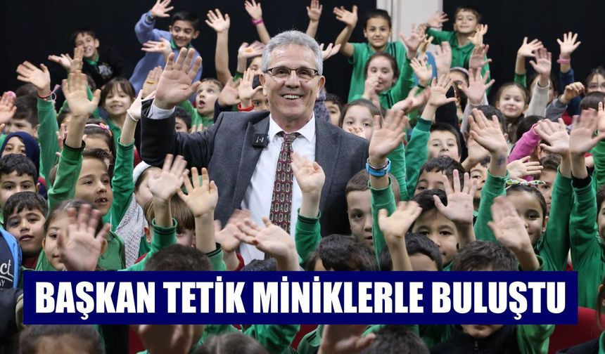 Nazilli’de miniklerden Başkan Tetik’e yoğun ilgi