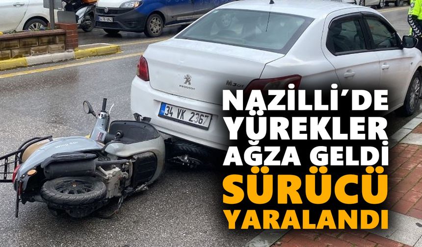 Nazilli’de yürekler ağza geldi: Sürücü yaralandı