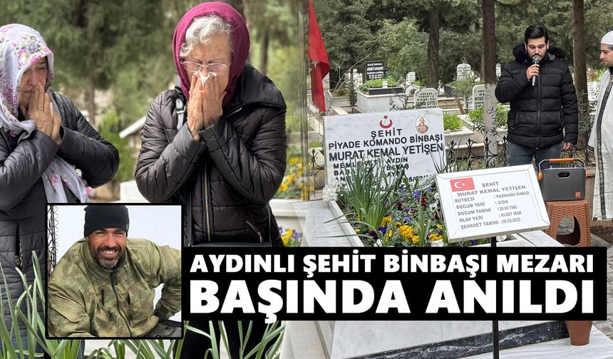 Aydınlı şehit binbaşı mezarı başında anıldı