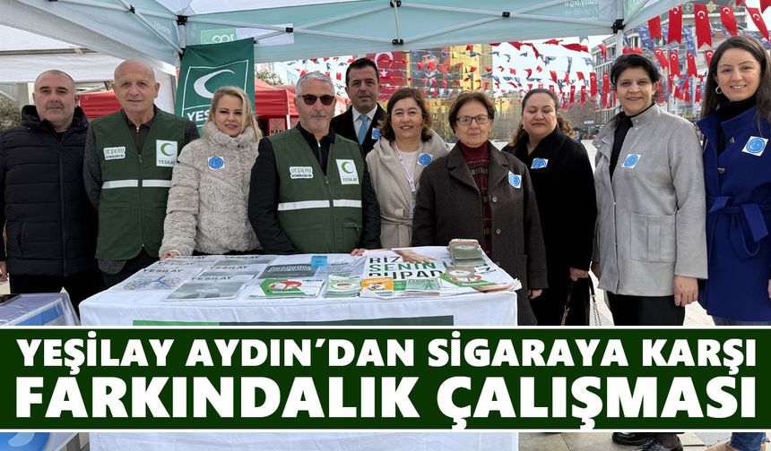 Yeşilay Aydın’dan sigaraya karşı farkındalık çalışması