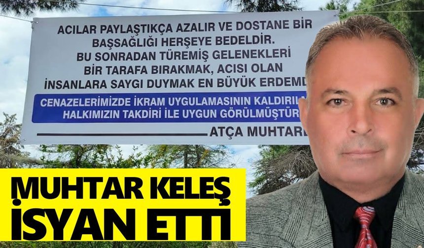 Atça'da cenaze pankartı söküldü