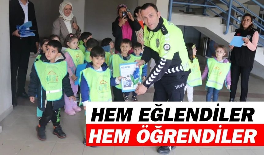 Nazilli polisi minikleri ağırladı