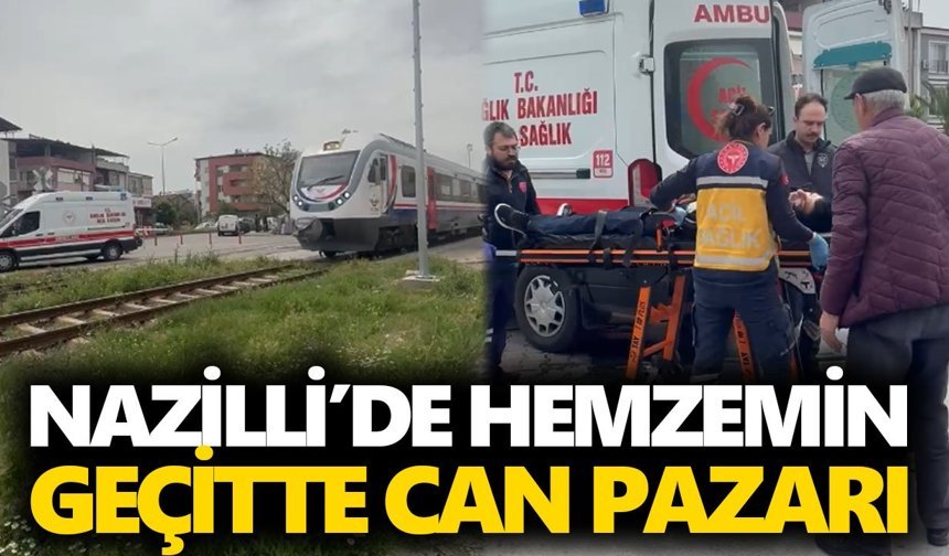 Nazilli’de hemzemin geçitte can pazarı
