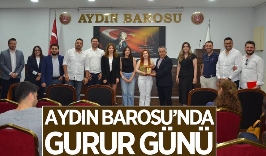 Aydın Barosu’nda gurur günü: Ege şampiyonlarına plaket