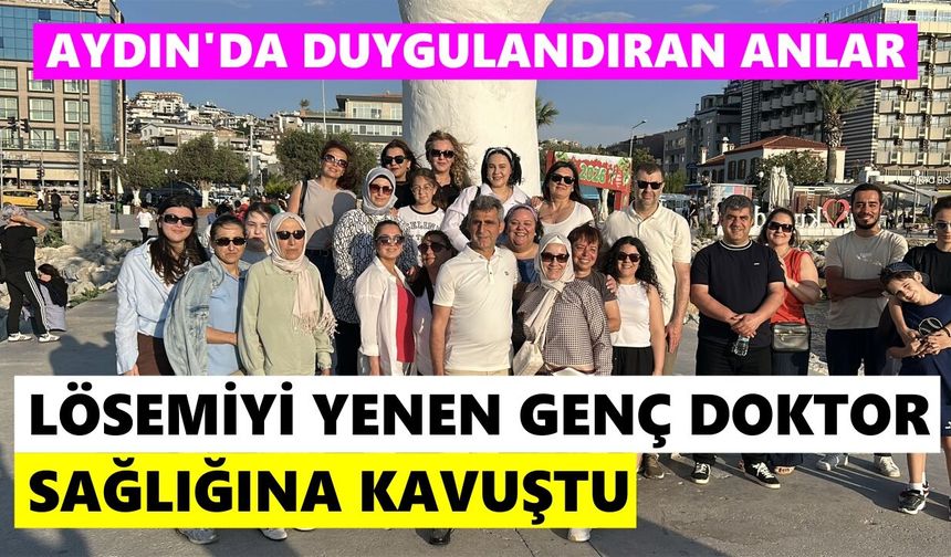 Aydın'da lösemiyi yenen genç doktor için gökyüzüne balon bırakıldı